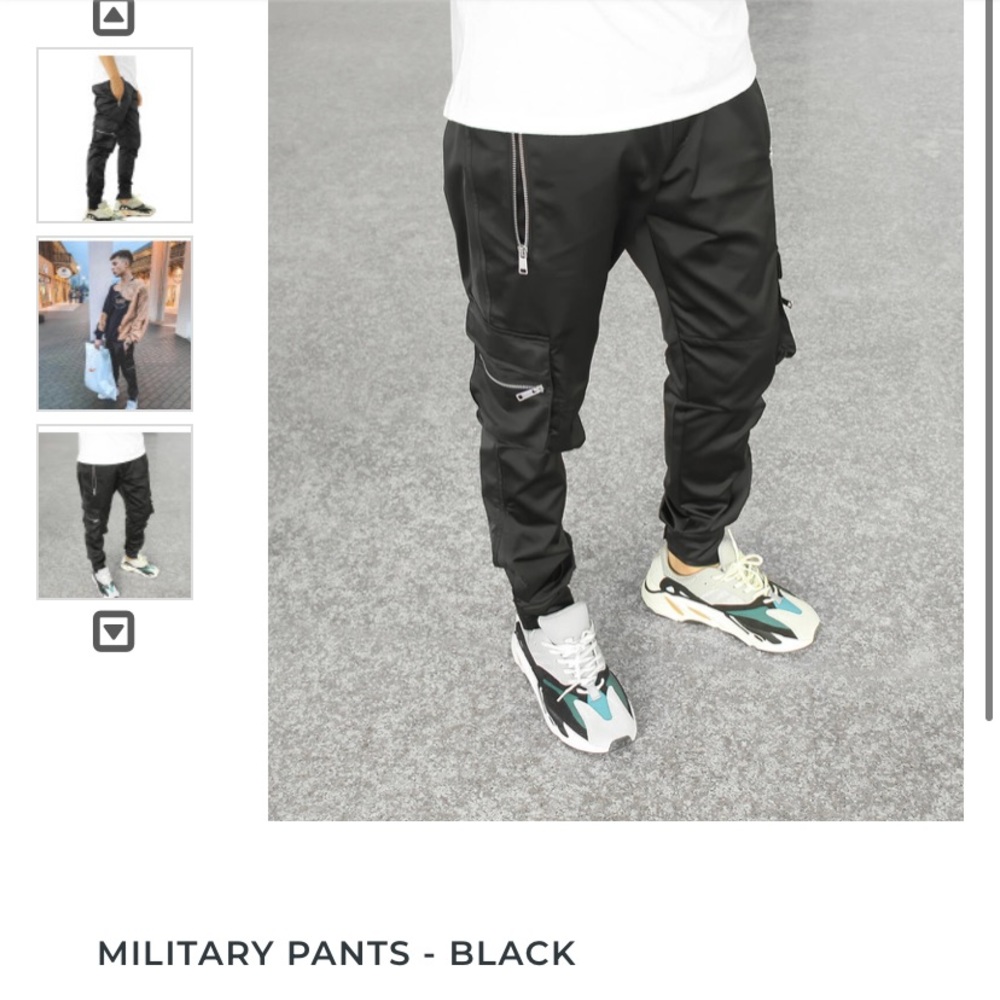 Represent Military Pant Jet Black Cargo